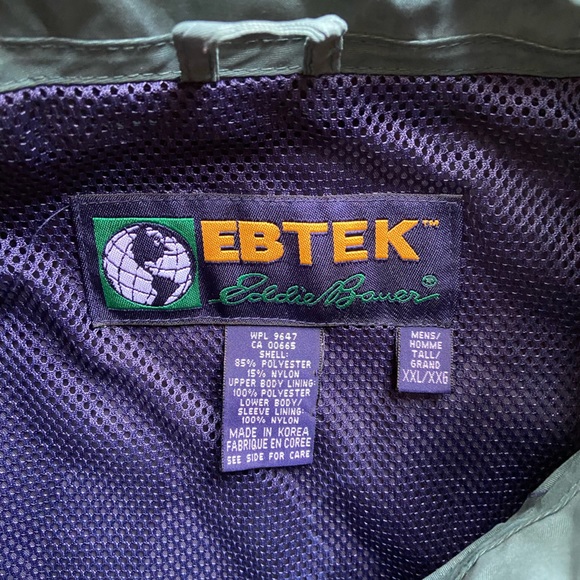 VINTAGE EDDIE BAUER EBTECK JACKET SIZE XXL GREEN AND BLUE GOOD CONDITION - Picture 3 of 5